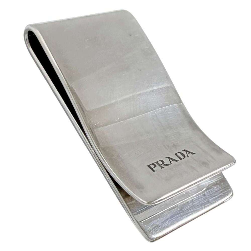 Prada Men's Money Clip, Bill Silver 925